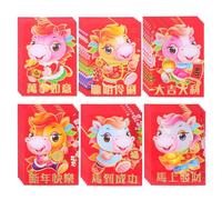 DIYEAH 180 pacchetti di denaro per il capodanno cinese - 2026 buste rosse fortunate piccole 2026 anno del cavallo cinese Hongbao pacchetto rosso
