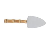 DIYEAH 1pezzi Spatola per Torte in Acciaio Inossidabile con Manico in Bamboo Antiscivolo Paletta Seghettata per Taglio e Trasferimento di Torte Steak e Pizza Utensile da Cucina