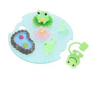 DIYEAH 1set Coperchio per Tazza con Cannuccia in Silicone Forma di Rana Antipolvere per Bicchieri da Protezione Pratica e Design Divertente per Bevande di Acqua Caffè e Tè