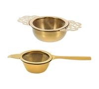 DIYEAH 2 colini a maglia fine, in acciaio inossidabile, piccoli setacci per | Setaccio per matcha sfuso e base per tè sfuso, caffè e cocktail, con manico lungo e manico laterale a petalo.