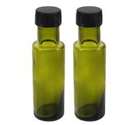 DIYEAH 2 flaconi dispenser per olio in vetro da 100 ml, a tenuta d'aria | Per conservare olio d'oliva, aceto e condimenti, riutilizzabile, con beccuccio facile da versare, ideale per organizzare