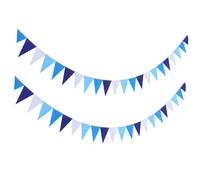 DIYEAH 2 Pezzi Bandiera Decorazione Per Feste Bandiere a Stendardo Bandiere Triangolari Compleanno Bandiera Della Stamina Appesa Banners Del Partito Tessuto Non Tessuto