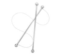 DIYEAH 2 Pezzi Barra Appendiabiti in Acciaio Inox per Striscioni, Barra | Stand Espositivi e Spazi D’arte Pubblica, Finitura Spazzolata, Cappucci Antiscivolo in Gomma