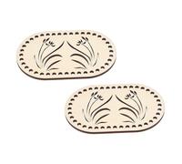 DIYEAH 2 Pezzi Base per Borsa in Legno Ellittica Fondo per Borse all Uncinetto Materiale Resistente e Decorativo per Fai da Te Adatto Borse Ellittiche e Cesti Design Intagliato Raffinato
