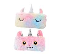 DIYEAH 2 Pezzi Borsa In Peluche Borsa Per Il Trucco Da Viaggio Astuccio Peloso Sacchetto Di Immagazzinaggio Della Matita Coloful Portamatite Da Scrivania Premio In Classe Borsa Per Il