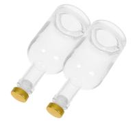 DIYEAH 2 pezzi Bottiglia Liquori in Vetro Trasparente Spessa con Fondo Antiscivolo e Bocca Larga Decanter Vodka Whisky per Casa e Bar Colore Casuale Colore Casuale