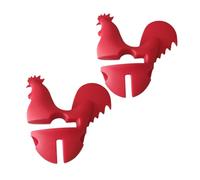 DIYEAH 2 pezzi Clip Solleva Coperchi in Silicone Forma di Pollo Sollevatore Resistente al Calore per Pentole Antitrabocco per Cucina Accessori Salva Spazio e Paraspruzzi