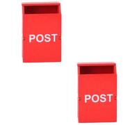 DIYEAH 2 Pezzi Decorativi Accessori Decorativi Per La Casa Cassetta Postale Miniatura Ornamento Decorazioni Vintage Decorazione Per La Casa Decorazione Retrò Casa Mini Mobili Mini Scena