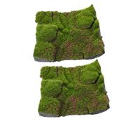 DIYEAH 2 Pezzi di Sintetica Decorativa Finta di Muschio Tappeto Erboso Artificiale per Esterni Tappeto Finto di Muschio Tappeto Verde