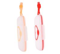 DIYEAH 2 pezzi Dispenser Salviette Portatile Custodia Resistente e Pratica per Salviette Umidificate Facile Apertura con Pulsante Adatta per Passeggino Lettino e Seggiolone Colori Bianco