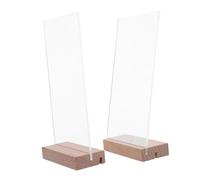 DIYEAH 2 Pezzi Espositore Da Banco Per Vendita Al Dettaglio Targa In Acrilico Vuota Supporto Da Tavolo Per Volantini Supporto Per Menu Per Eventi Ristorante