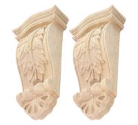 DIYEAH 2 pezzi Fregi in Legno Intagliato Stile Romano Decorazione per Mobili e Pareti Supporto Travi Robusto Dettagli Artistici per Soggiorno e Camera Dimensioni