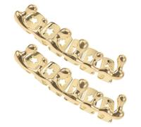 DIYEAH 2 Pezzi Grillz Denti a Goccia per Sei Denti, Hiphop, in Rame, Oro | Riutilizzabile, Comodo da Indossare, Non Ostacola Parlare Né Respirare, per Feste in Maschera ed Eventi a Tema