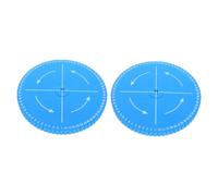 DIYEAH 2 Pezzi Kumihimo Braiding Disk per Principianti Piastra Rotonda per Braccialetti Leggera e Portatile Strumento Resistente per Creazione Gioielli Te Blu