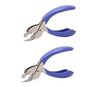 DIYEAH 2 pezzi Leva Punti Cucitrice Portatile Blu Clip per Rimozione Punti Metallici Strumento Leggero per Ufficio e Scuola
