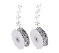 DIYEAH 2 Pezzi Nastro Decorativo Natalizio Grigio con Fiocchi per Confezionare Regali e Decorare Feste Natale Accessori per Party Atmosfera Festiva e Colori Vivaci