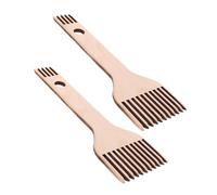 DIYEAH 2 Pezzi Pettine per Tessitura in Legno a Doppia estremità Strumento Manuale per Tessere Arazzi Denti Fini Precisione e Design Ergonomico per Progetti DIY Artistici
