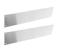 DIYEAH 2 Pezzi Piastra Porta in Acciaio Inox con Protezione Anti-graffio e Costruzione Robusta, per Bordi Porte Esterne e Interni, Completa di Viti per Installazione Sicura