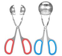 DIYEAH 2 pezzi Pinze per Polpette in Acciaio Inossidabile Ergonomiche Antiscivolo Resistente Alte Temperature per Carne Pasta Dolci e Frutta Utensile Cucina Professionale