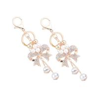 DIYEAH 2 Pezzi portachiavi ad arco maglietta Ciondoli per la custodia del telefono fascino degli accessori del telefono cordino da polso catena chiave d'oro magliette Lega di zinco bianca