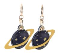 DIYEAH 2 Pezzi Portachiavi Pianeti Leggero e Resistente in PU Accessori Decorativi Celesti per Borse e Chiavi Auto Charm Spaziale Compatto per Donna