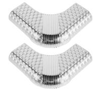DIYEAH 2 Pezzi Protezione Angolare in Plastica Argento | Finitura Texture a Scaglie, Bordo Morbido e Installazione Rapida senza Attrezzi, per Sale e Club