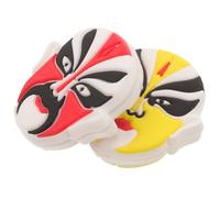 DIYEAH 2 Pezzi Smorzatore Vibrazioni in Silicone Stile Opera di Pechino | Design Maschera Cinese, Accessorio Aggiuntivo Facile da Montare, per Corde e Gioco in Club