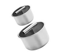 DIYEAH 2 pezzi Stampo per Polpette in Acciaio Resistente Manuale per Carne Pesce e Gamberi Formato Uniforme Facile da Pulire e Usare per Cucina Domestica Riutilizzabile