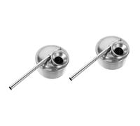DIYEAH 2 Pezzi Strumenti di Ceramica Timbro di Ceramica Spatola per Cera Corredo di Argilla Kit di Argilla Secca all'Aria Argilla per Scolpire Smalto di Argilla Gres Soffio Metallo Silver