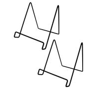 DIYEAH 2 Pezzi Supporto per Cornici e Foto in Metallo Nero Cavalletto Espositivo Quadrato con Leggero e Antiscivolo per Ufficio Casa e Studio Organizer Decorativo per Desktop