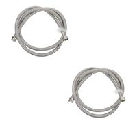 DIYEAH 2 Pezzi Tubo Flessibile Lavatrice Acciaio Inox Intrecciato Tubo Estensione Antisfilamento per Lavatrice e Lavastoviglie con Filettatura Interna Ed Esterna Epdm Resistente