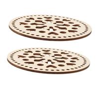 DIYEAH 2 Pz Base per Borsa in Legno Fermagli per in Corno di Diavolo Bigodini Impugnature Spilla Fiore All'occhiello Dentro Regolabile Spillo Rivetto ASSE Giocare di Legno Beige