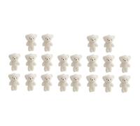 DIYEAH 2 Set Bambola Di Peluche Adorabile Arredamento Con Orsetti Ornamento Mini Orsetto Resistente All'usura Figurine Di Orsi Portatili Peluche Corto Bianca 10 Pezzi * 2