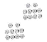 DIYEAH 2 Set Copertura Del Foro Di Ventilazione Sfogo Apertura Griglia Feritoia Forma Coperture Copertura Dello Sfiato Del Condotto Acciaio Inossidabile Argento 10 Pezzi*2