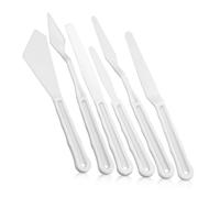 DIYEAH 2 Set Dipinti ad olio diffusione viti kit pennello pittura Pitture ad olio raschiatori per la miscelazione dei pigmenti raschietti per pittura a olio plastica bianca