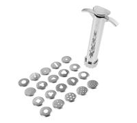 DIYEAH 2 Set Estrusore per Argilla in Acciaio Inox Leggero e Portatile, Strumento Manuale per Modellazione e Decorazione in Studio o Insegnamento, Dimensioni 9,6x5,5x2,5 Cm