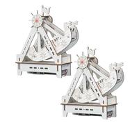 DIYEAH 2 Set Kit Assemblaggio Pirata Puzzle per Decorazione Barche per Adulti e Attività e Beige Batteria