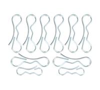 DIYEAH 2 Set Kit Assortimento Coppiglie di Bloccaggio in Ferro Zincato Argento, Resistenti alle Intemperie e Facili da Mantenere, per Perni di Attacco Rimorchio e Tagliaerba Outdoor