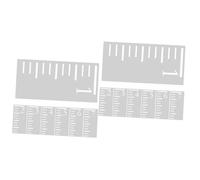 DIYEAH 2 Set Modello Di Scala Del Righello Stencil Grafico Di Crescita Grafico Di Crescita Per Bambini Da Parete Righello Per Misurare L' Plastica Bianca 7 Pezzi * 2