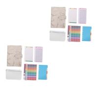 DIYEAH 2 Set Notebook Raccoglitore Budget in Pelle Grigio Organizzatore Taccuino Portatile per e Bilancio Leggero e Resistente per Casa e Ufficio