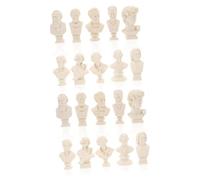 DIYEAH 2 Set Piccola Statua in Gesso Busto Statua Scultura di Figura Fioriera Busto Scultura Reggilibri Statua di Disegno Solidi di Schizzo in Gesso Malta Bianca 10 Pezzi * 2
