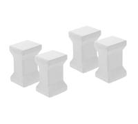 DIYEAH 2 Set Pilastri in Ceramica Campana Carillon Furgone Porta Sostegno del Pilastro del Piede Vassoi Puntello Spettatore Zerbino Box Auto Ignifugo Bianca Carburo di Silicio 2 Pezzi * 2