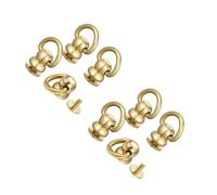 DIYEAH 2 Set Unghie Ciuccio Anelli A D per Borse Tote Piccoli Anelli A D Rivetti Hardware con Anello A D Chiusure per Borse D Anello per Borsa Anello della Borsa Golden Ottone 4 Pezzi * 2
