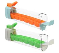 DIYEAH 2 vassoi per cubetti di ghiaccio, 6 scomparti, macchina per il | Macchina per cubetti di ghiaccio in silicone con manico, antiaderente, anti-crepa, a rilascio istantaneo per cocktail e