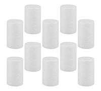 DIYEAH 20 Cilindri di Schiuma Bianca in Polistirolo 5X3 CM - Tubi Artigianali Vuoti per Decorazioni Natalizie Fai da Te e Progetti Creativi di Modellismo