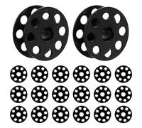 DIYEAH 20 Pezzi Bobina in Metallo 25mm per Macchine da Cucire Elettroniche | Ferro Nero, Design Rotante Resistente Agli Urti, per Tecnici e Hobbisti, Custodia Ordinata