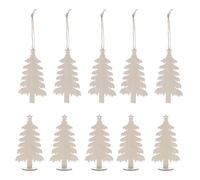 DIYEAH 20 pezzi di decorazioni per l'albero di Natale in legno da dipingere, ritagli da 7,07 x 3,54 pollici, fai da te, forme di alberi vuote, dischi di legno non finiti, ornamento per la casa,
