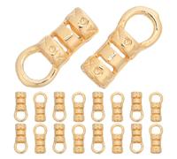 DIYEAH 20 pezzi di terminali per cordini in pelle - Mini terminali a cricchetto in lega per gioielli con cerchio per orecchini, bracciali, collane, artigianato - Forniture per la creazione di