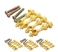 DIYEAH 20 Pezzi Fusi Metallici M4 in Ferro Color Oro per Mobili e Ringhiere, Tappi Terminali per Montanti, Assemblaggio Rapido per Carrelli da Pranzo e Armadi