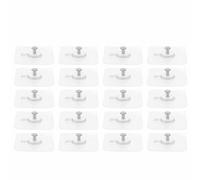 DIYEAH 20 Pezzi Ganci Adesivi Trasparenti senza Chiodi Multiuso per Pareti Lisce Resistenti e Facili da Applicare per Appendere Decorazioni Chiavi e Piccoli Oggetti in Cucina e Casa